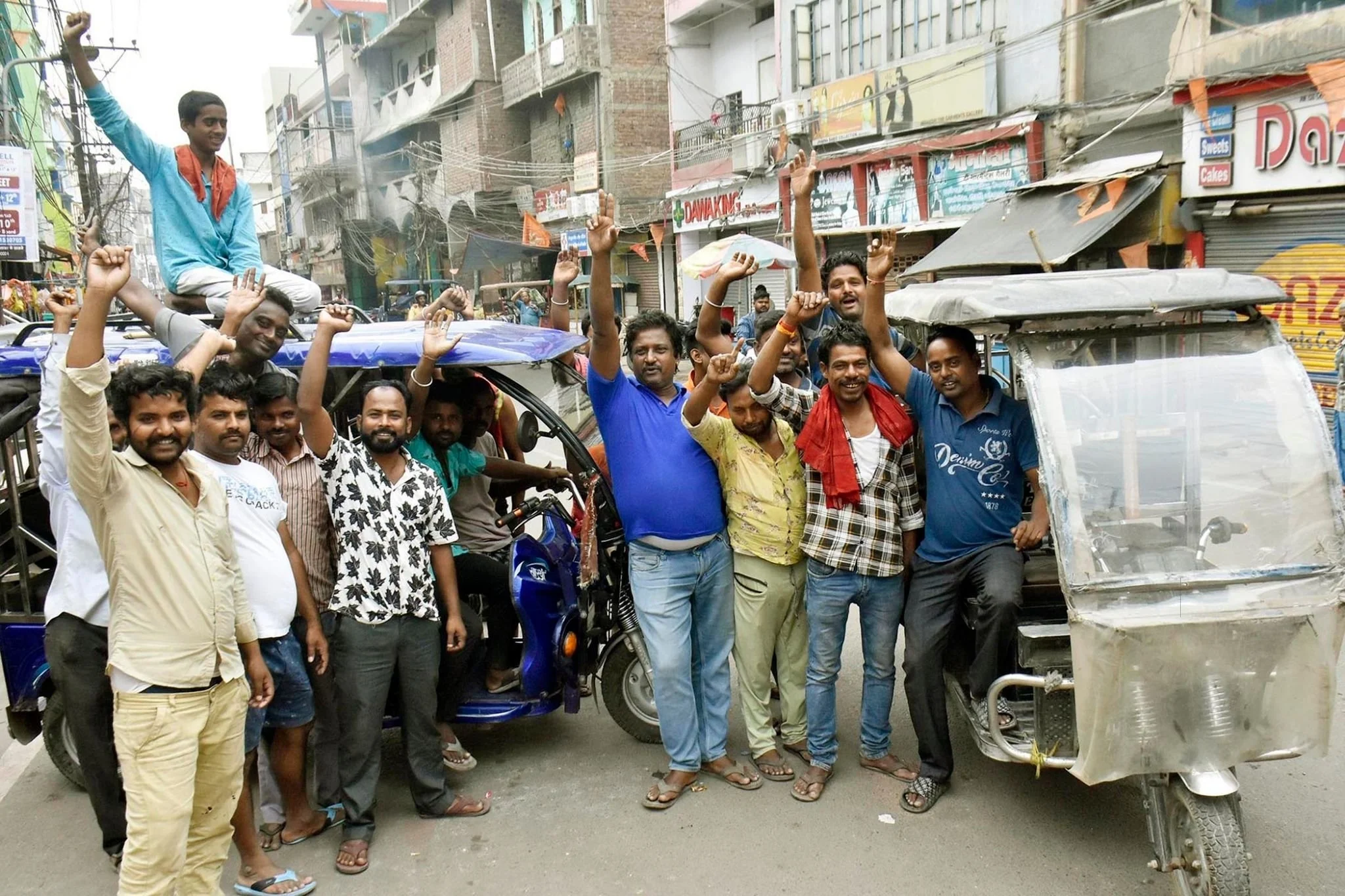 हड़ताल के दौरान ऑटो चालक