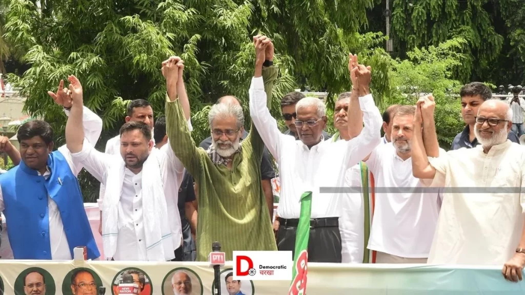 बिहार बंद के दौरान इंडिया गठबंधन