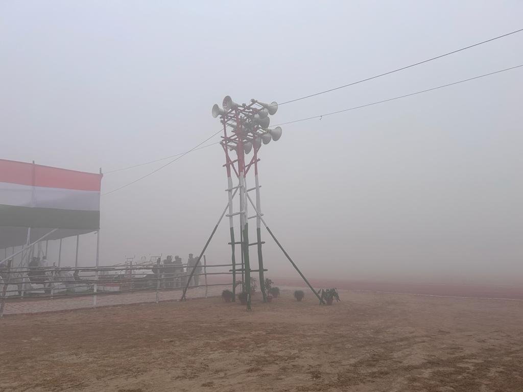 गांधी मैदान में घना कोहरा